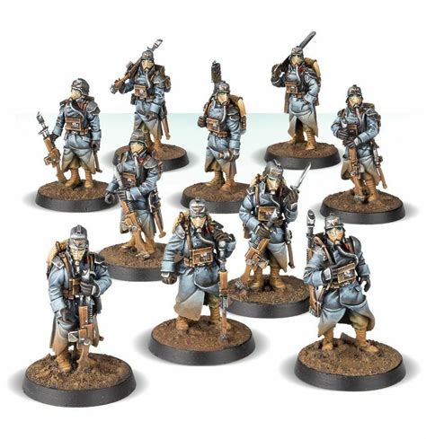Now for the first time, they are in plastic. . Death korps of krieg models